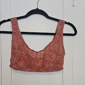 Victoria's Secret Lace Bralette in Dusty Rose size Large